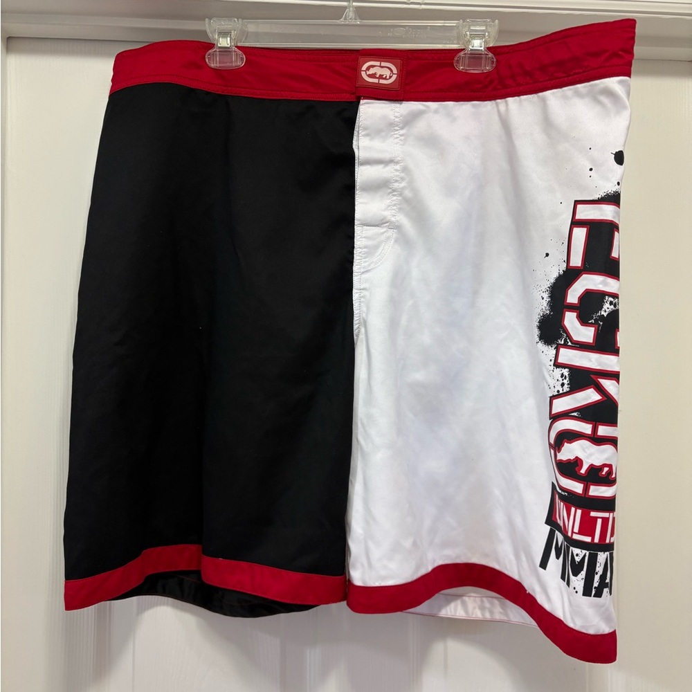 Ecko Unlimited Red and White Athletic Swim Shorts Sz 42